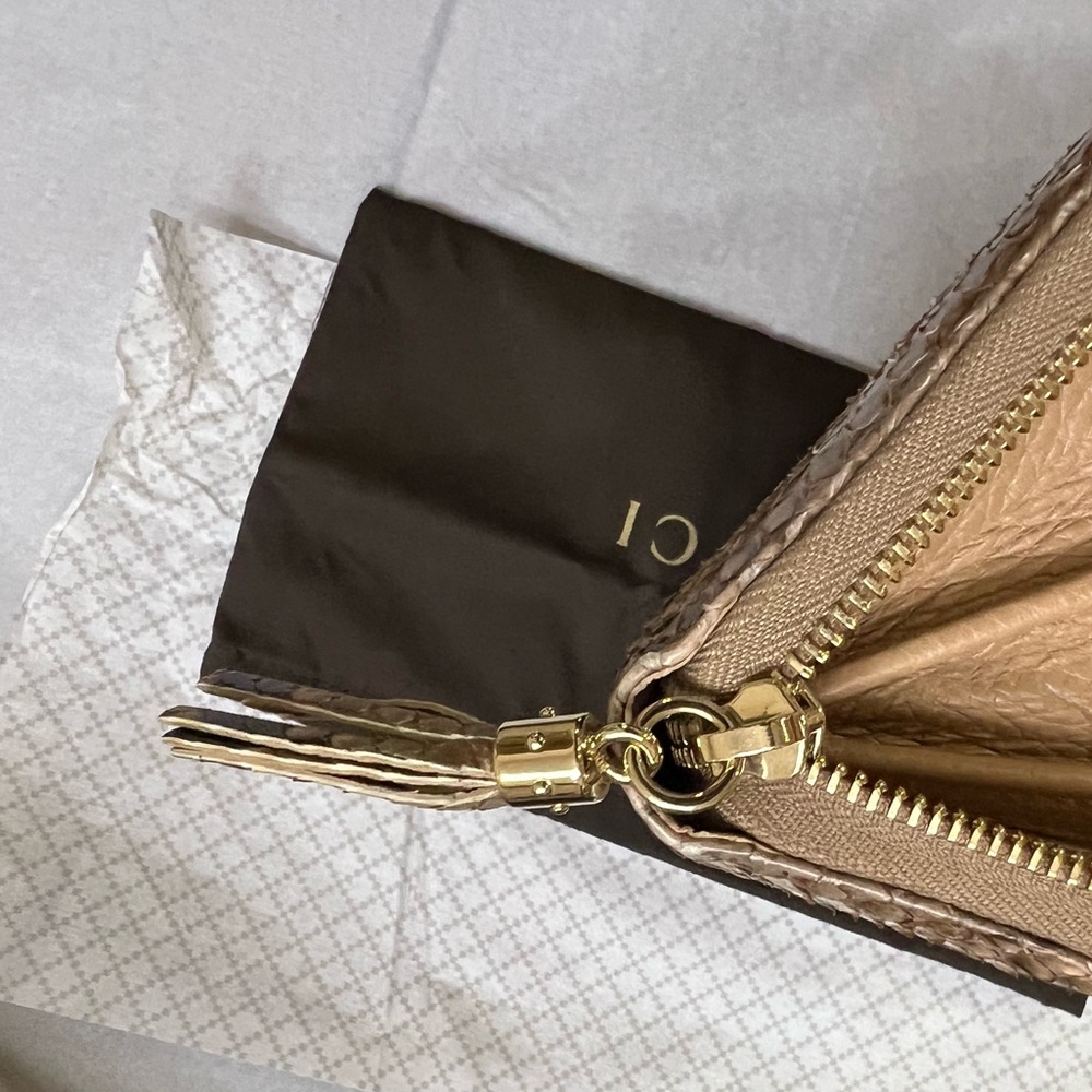 Authentic Gucci Python, Continental Wallet - Picture 9 of 11